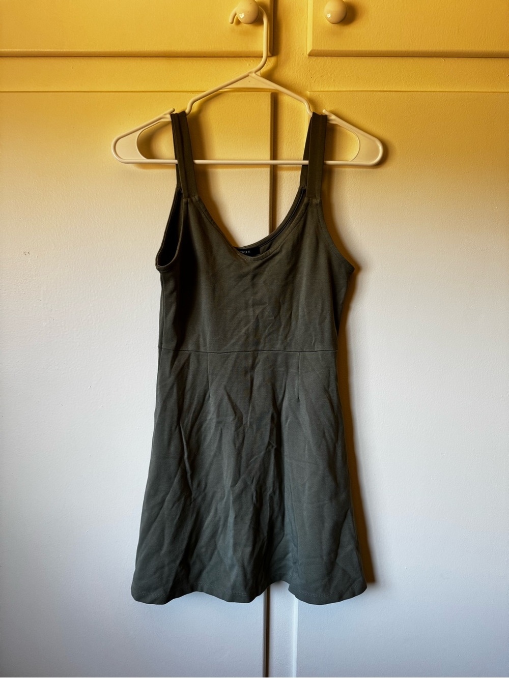 Forever 21 Olive Green Sleeveless Mini Dress